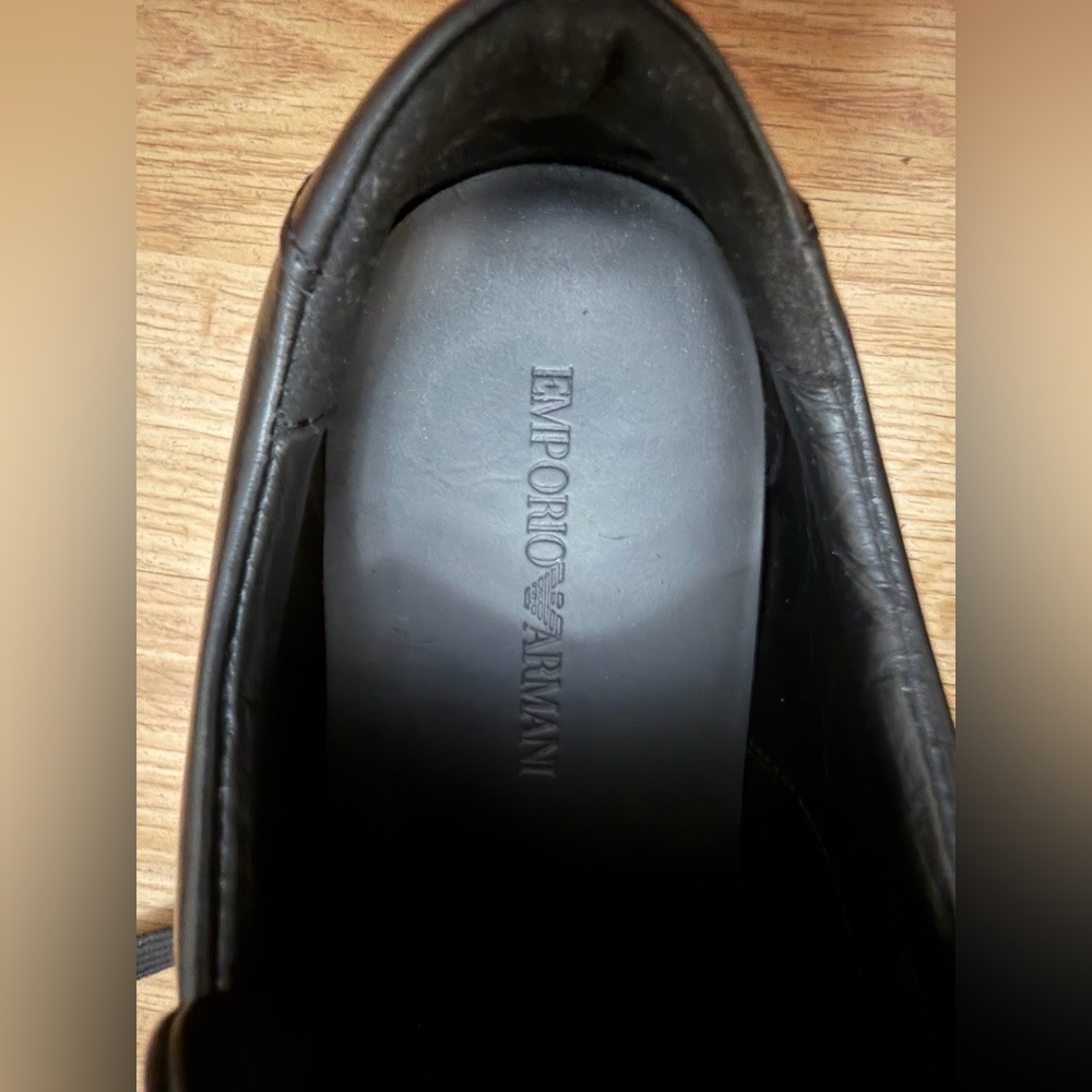 Emporio Armani Men's Black Laced Shoes Size 8 - Picture 10 of 11